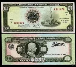 El Salvador 100 COLONES P-137 1988 Colon UNC Salvadoran World Currency ABNC NOTE