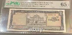 El Salvador 2 COLONES P-116 1974 Salvadoran PMG 65 UNC World Currency ABNC NOTE
