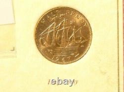 Elizabeth II Pre Decimal Currency & 3 Banknotes Unc Framed 1953 1971
