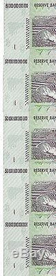 Error, 5x 50 Trillion Zimbabwe Dollar Money Currency. Unc 10 20 100