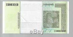 Error On Bundle, 10 Trillion Zimbabwe Dollar Money Currency. Unc 50 20 100