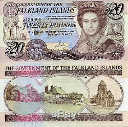 FALKLAND Islands 20 Pound Banknote World Paper Money UNC Currency Pick p15 Queen