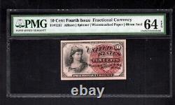 FR1257 10c US FRACTIONAL CURRENCY Graded PMG 64 EPQ Choice Unc R3