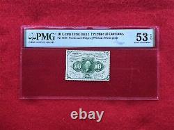 FR-1241 First Issue 10c Cent Fractional Postage Currency PMG 53 EPQ About Unc