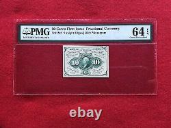 FR-1242 First Issue 10c Cent Fractional Postage Currency PMG 64 EPQ CHOICE UNC