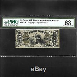 FR 1358 50c FRACTIONAL CURRENCY THIRD ISSUE PMG 63 CH UNC FREE SHIPPING