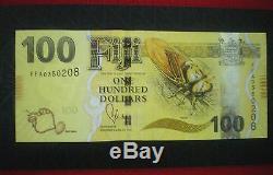 Fiji $100 1-Hundred Dollars FOLDER 2012 Bird Flora Fauna Currency Bank Note UNC