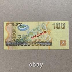 Fiji 100 Dollars Banknote 2007 ND P114s, UNC, Specimen Currency QEII Note B999
