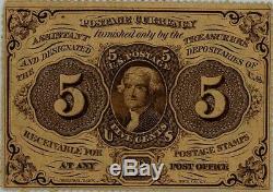 Fr. 1228 Five Cent 5c 1st Issue Fractional Currency Ch #929126-1 Unc64 PMG