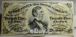 Fr. 1294 25 Twenty Five Cents Third Issue Fractional Currency Note Gem Unc