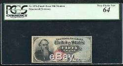 Fr. 1376 50 Fifty Cents Fourth Issue Fractional Currency Pcgs Unc-64
