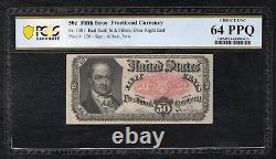 Fr. 1381 50 Fifty Cents Fifth Issue Fractional Currency Pcgs Banknote Unc-64ppq