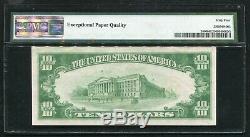 Fr. 2400 1928 $10 Ten Dollars Gold Certificate Currency Note Pmg Unc-64epq