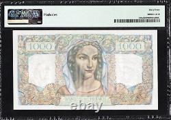 France 1000 Francs P130a 1945-47 PMG64 Choice UNC Banknote French Currency Note