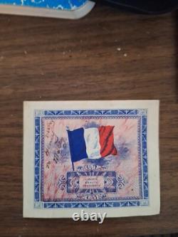 France banknote allied military currency 2 francs (1944) WW2 series X UNC