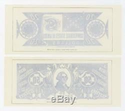 (Full Set) Chemicograph Backs Intended for C. S. A. Currency with Envelope AU/UNC