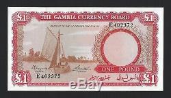 GAMBIA 1 Pound ND (1965-70) P-2 Currency Board, Pack Fresh Ch. UNC & Desirable