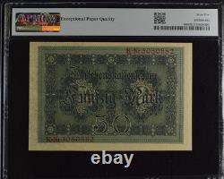 GERMANY STATE LOAN CURRENCY 50 Mark 1914 P 49b UNC PMG 65 EPQ