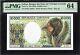Gabon 10,000 Francs P7a 1984 Pmg64 Choice Unc Banknote Currency French African