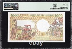 Gabon 5000 Francs P6a 1984 PMG64 Choice UNC Banknote Currency Note French AFRICA