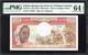 Gabon 500 Francs P2a 1974 Pmg64 Choice Unc Epq Banknote Currency Note Engraved