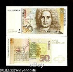 Germany 50 Marks P40 1989 Deutsche Euro Unc Neuman Drawing World Currency Note