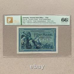 Germany 5 Mark Banknote 1904 P8b UNC TQG 64 EPQD Germania, Dragon Currency B999