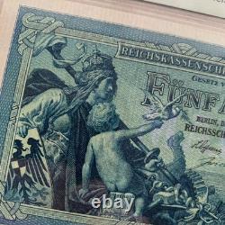 Germany 5 Mark Banknote 1904 P8b UNC TQG 64 EPQD Germania, Dragon Currency B999