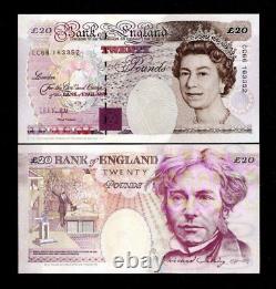 Great Britain £20 POUNDS P-387A 1993? QUEEN Elizabeth UNC World Currency NOTE