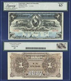Guatemala 1 Peso 1915 Choice Unc 63