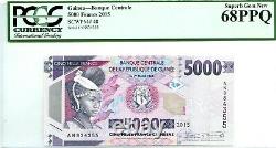 Guinea 5000 Francs 2015 Banque Centrale Gem Unc Pick 48 Lucky Money Value $680