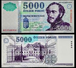 HUNGARY 5000 FORINT P-182 1999 x 1 Pcs UNC Hungarian World Currency HUF BANKNOTE