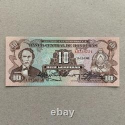 Honduras 10 Lempiras RARE Banknote 1987 P64b UNC Honduran Currency B999