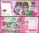 Indonesian Rupiah 100,000 X 100 = 10 Million (5,000,000) Idr Unc Indonesia