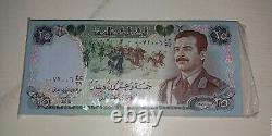 IRAQ 25 DINARS P-73 1986 x 100 Pcs Lot SADDAM MILITARY UNC IRAQI Bundle BANKNOTE