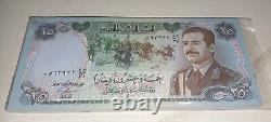 IRAQ 25 DINARS P-73 1986 x 100 Pcs Lot SADDAM MILITARY UNC IRAQI Bundle BANKNOTE