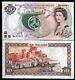Isle Of Man 10 Pounds P44 A 1998 Queen Map Castle Unc Gb Uk Currency Money Note