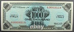 ITALY 1000 Lire Banknote Issued 1943 Pick#M23a Series 1943A Crisp UNC 5204