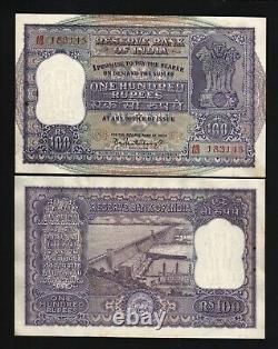India 100 RUPEES P-45 1962 LARGE SIZE UNC RARE Indian Currency Paper Money NOTE