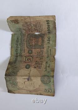 India 5 rupees paper money Banknote World Paper Money UNC Currency Bill Note