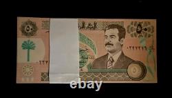 Iraq 50 Iraqi Dinars P-75 1991 x 100 Pcs BUNDLE UNC SADDAM World Currency NOTE