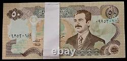 Iraq 50 Iraqi Dinars P-83 1994-1995 x 50 Pcs BUNDLE Lot SADDAM UNC CURRENCY NOTE
