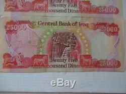 Iraqi Dinars Iqd Currency 500,000 Unc Crisp Authentic 20 X 25,000 Notes