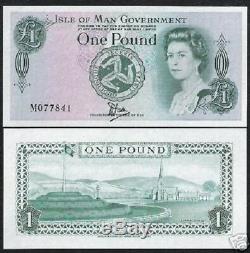 Isle Of Man 1p. P38 1983 Queen First Unc Polymer M Pfx Banknote Currency