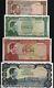 Jordan 1/2 1 5 10 Dinars P13 14 15 16 1959 Hussein Unc X 4 Currency Complete Set