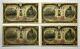Japanese 1944 Yen Wwii Ww2 Currency Banknote Consecutive 524 Lot Of 4 Au/unc