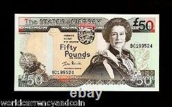 Jersey 50 Pounds P-30 2000 Queen Millennium Unc Currency Money Bill Note GB Uk