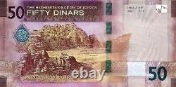 Jordan 50 Dinars 2022 UNC Banknote. 50 Dinars Uncirculated single bill Currency