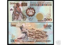 LESOTHO AFRICA 200 MALOTI P20a 1994 HORSE SHEEP UNC CURRENCY MONEY BILL BANKNOTE