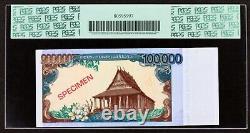 Laos Lao 2010 Specimen Pcgs 67 Ppq Gem Unc 100,000 Kip P-40 Banknote